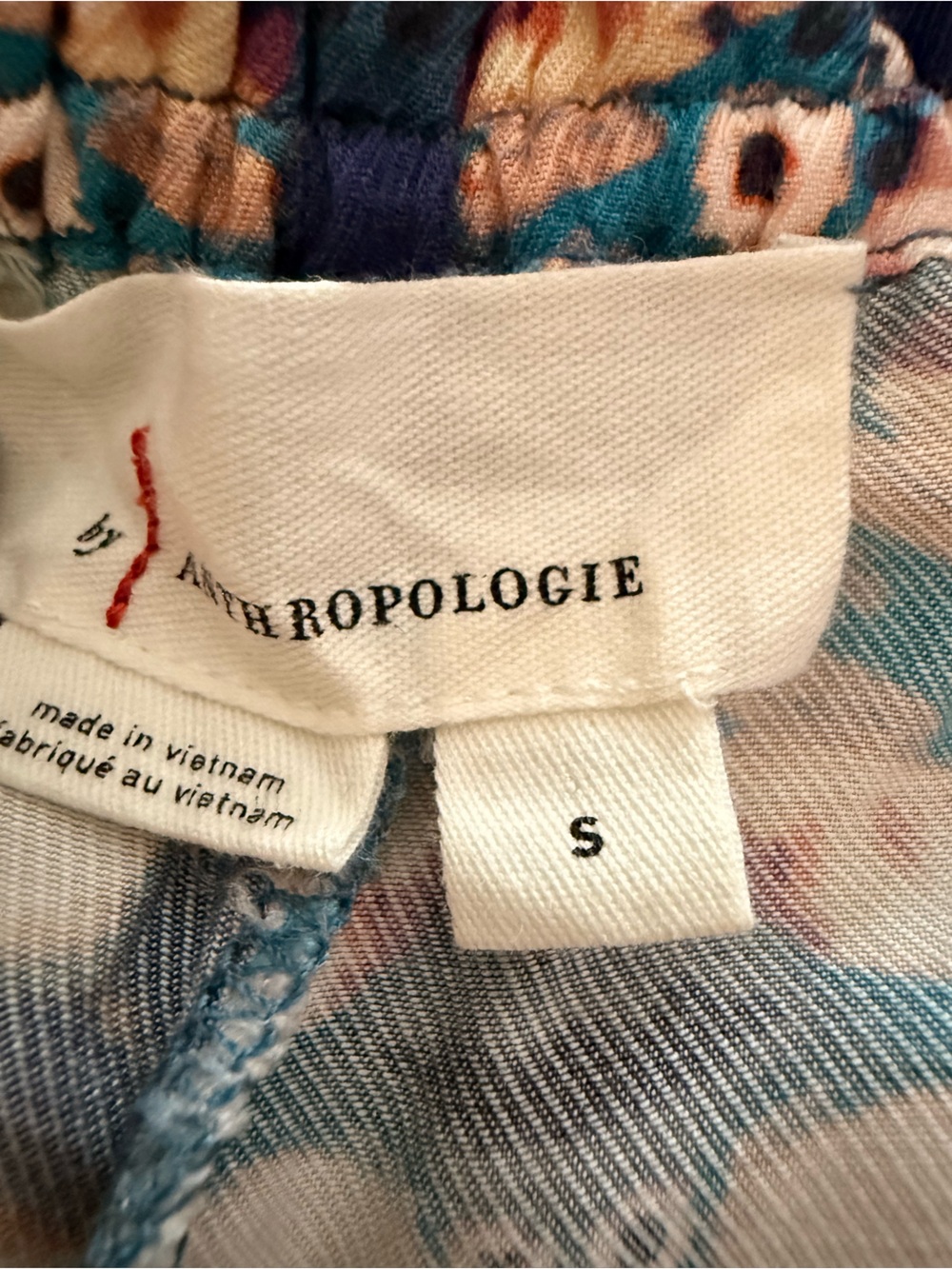 Anthropologie multi-color satin pants like new. - Picture 3 of 3